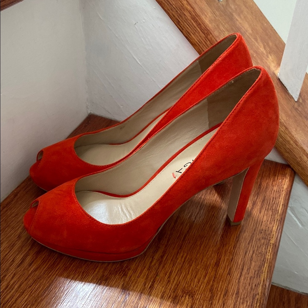 Via Spiga Orange Stiletto Heels